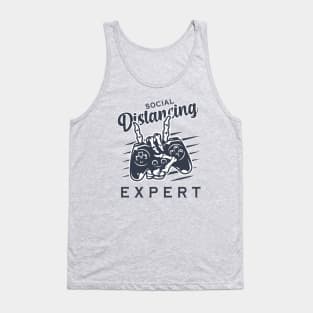 Awesome Social Distancing Expert Gaming Hand Skeleton Tank Top